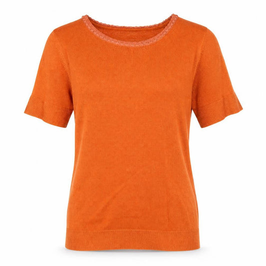Womens UK Size 10 Daxon Orange Pullover Jumper
