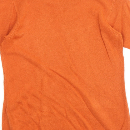 Womens UK Size 10 Daxon Orange Pullover Jumper