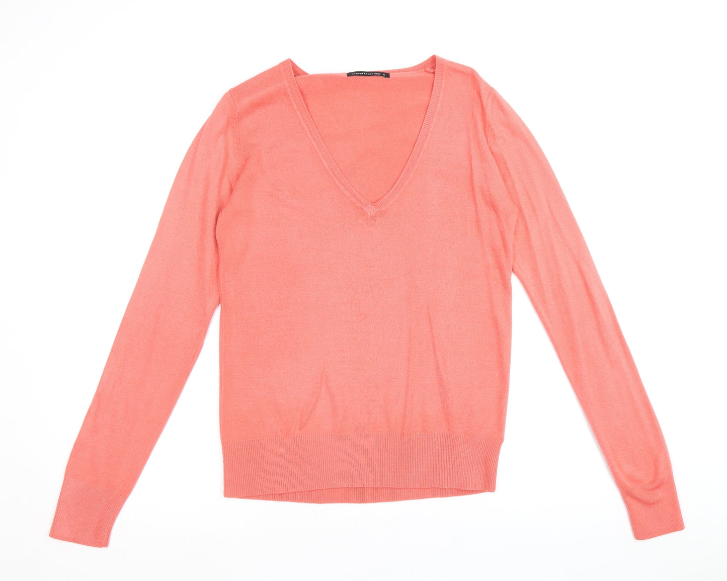 Womens UK Size 12 Essentials Pink Pullover Jumper