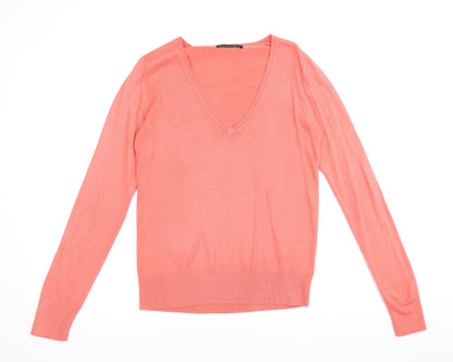 Womens UK Size 12 Essentials Pink Pullover Jumper