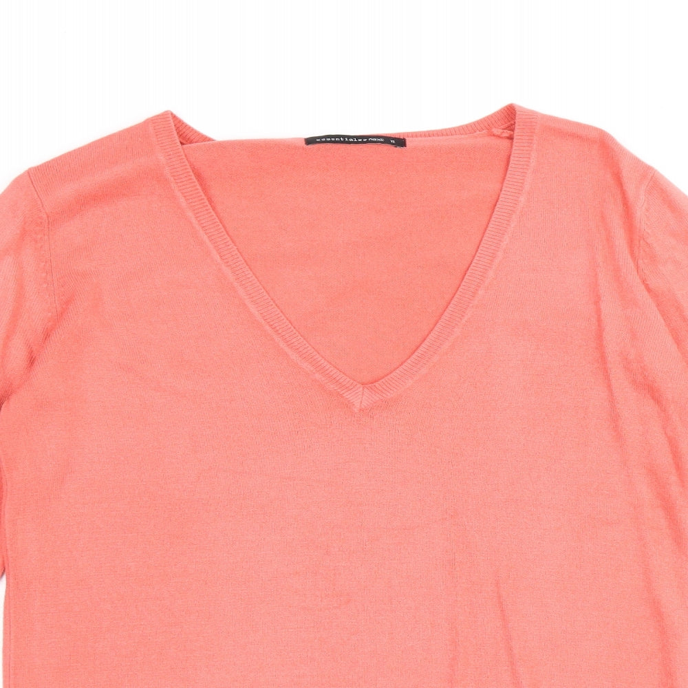 Womens UK Size 12 Essentials Pink Pullover Jumper