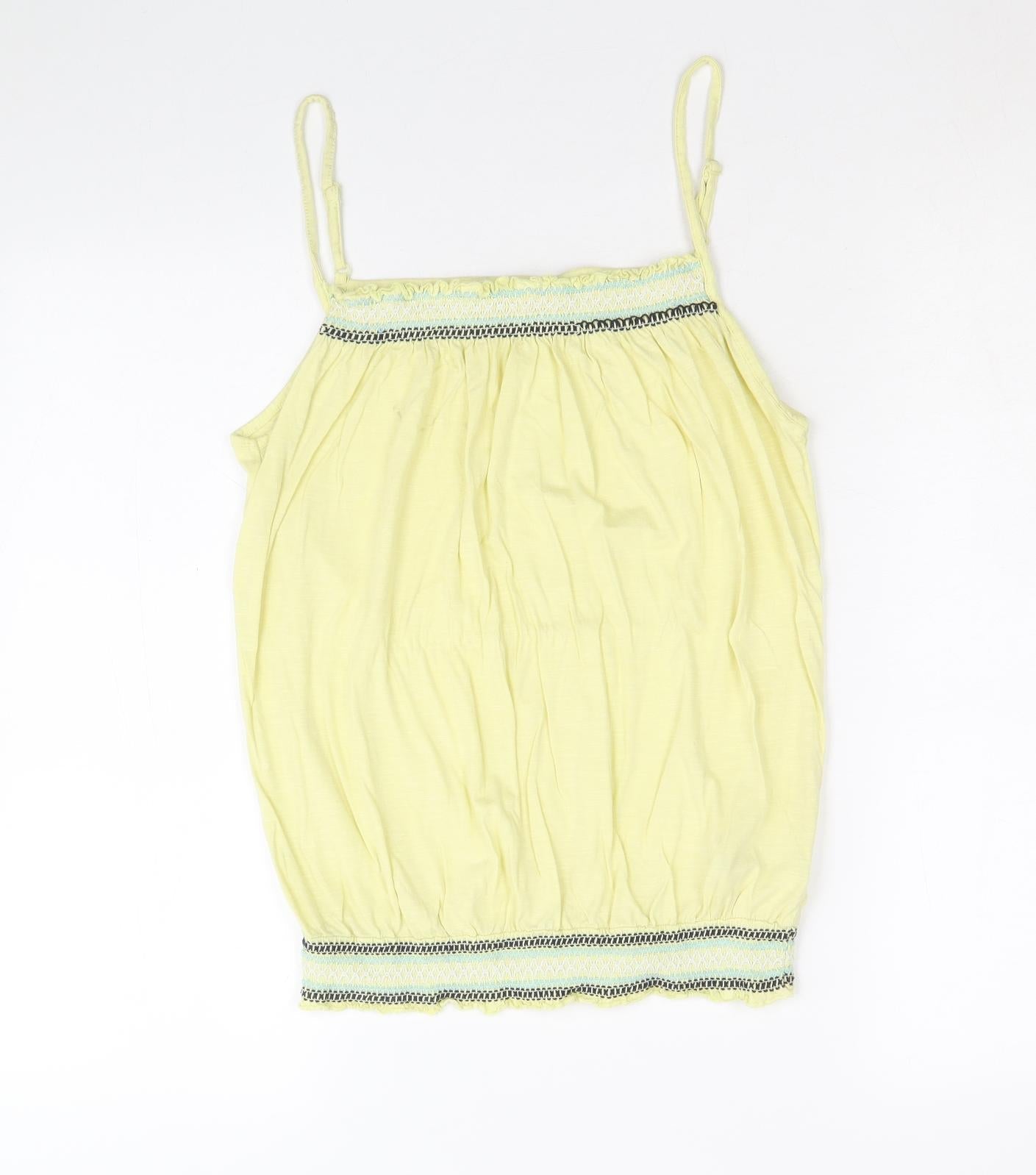 Womens UK Size 14 Debenhams Yellow Camisole Tank