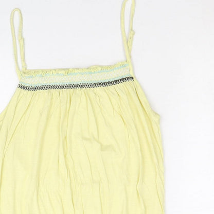 Womens UK Size 14 Debenhams Yellow Camisole Tank