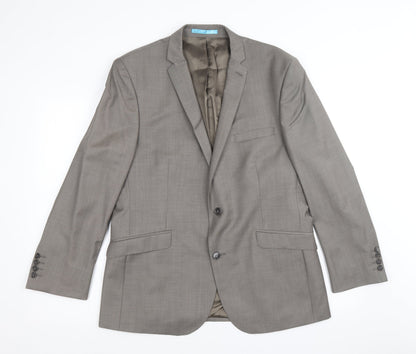 Mens UK Size 42 Burton Regular Brown Suit Jacket