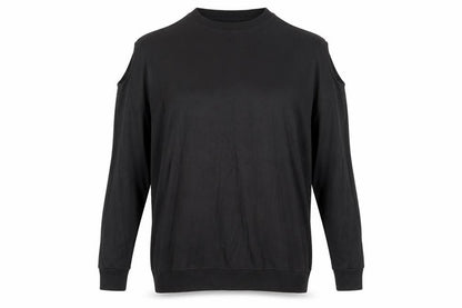 River Island Womens Grey Viscose Pullover Sweatshirt Size 10 Pullover - Cold Shoulder