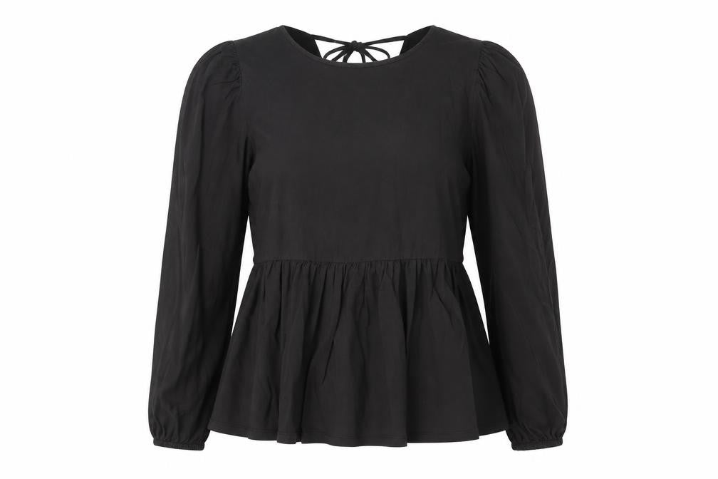 Womens UK Size 10 ASOS Black Basic Blouse