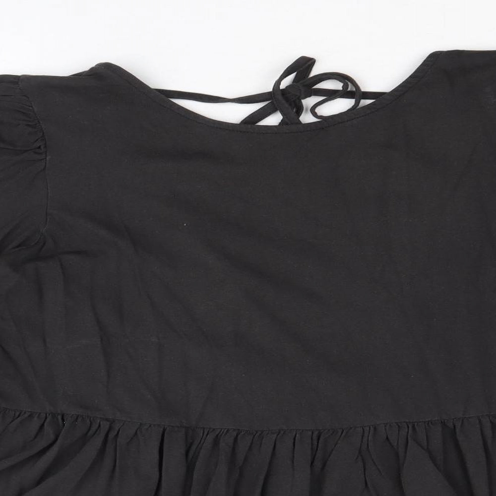 Womens UK Size 10 ASOS Black Basic Blouse