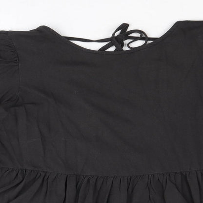 Womens UK Size 10 ASOS Black Basic Blouse