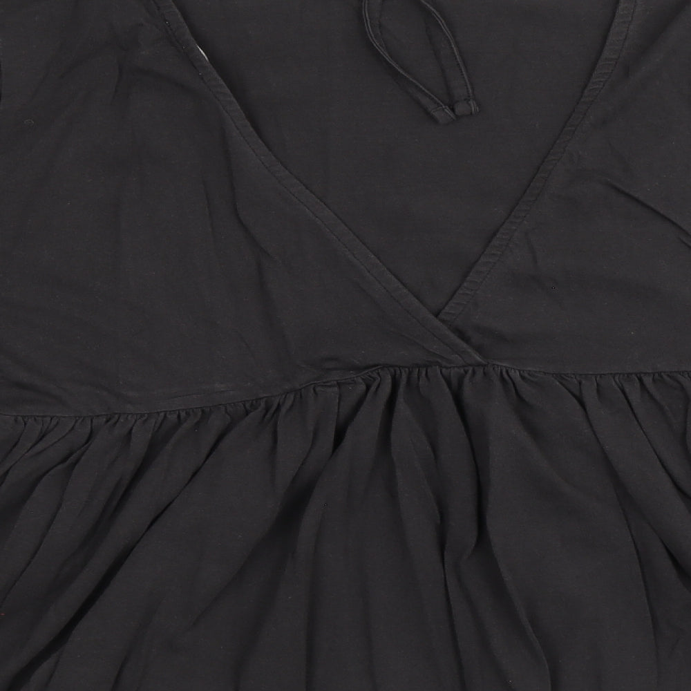 Womens UK Size 10 ASOS Black Basic Blouse