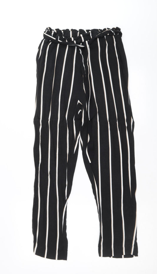Womens UK Size 8 H&M Regular Fit  Black Trousers
