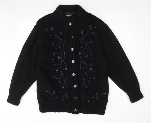Womens UK Size M Joella Di Marco Black Pea Coat