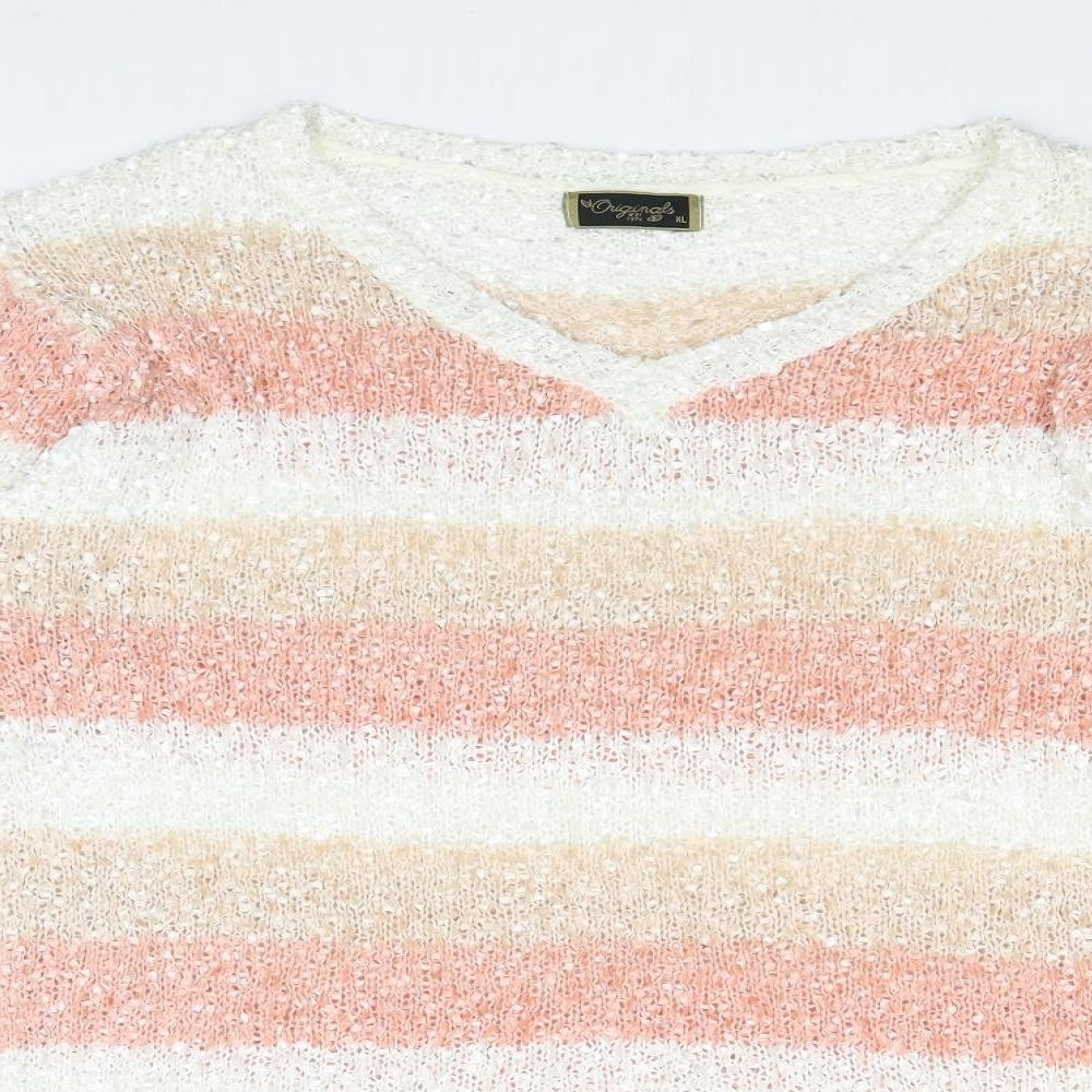 Womens UK Size XL Originals Knitwear Pink Pullover Jumper