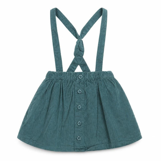George Girls Green Cotton Skater Skirt Size 9-12 Months Button