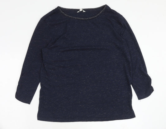 Womens UK Size S Monsoon Blue Basic T-Shirt