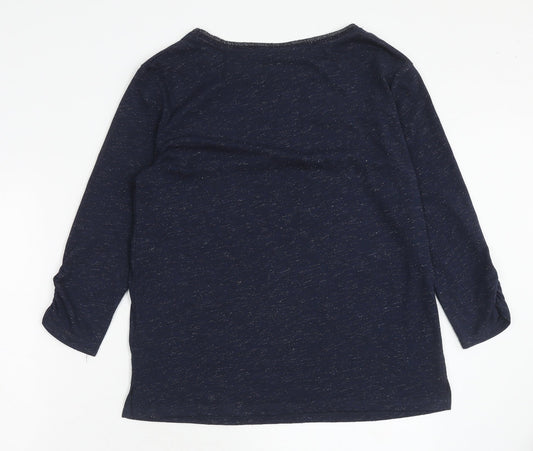 Womens UK Size S Monsoon Blue Basic T-Shirt