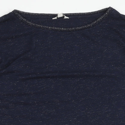 Womens UK Size S Monsoon Blue Basic T-Shirt