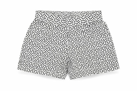 Papaya Womens White Geometric Viscose Bermuda Shorts Size 10 Regular Pull On - Heart Pattern