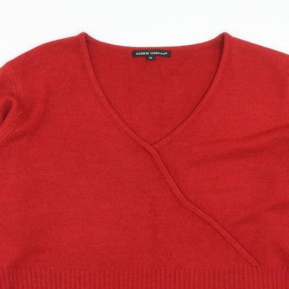 Womens UK Size XL Debbie Morgan Red Pullover Jumper