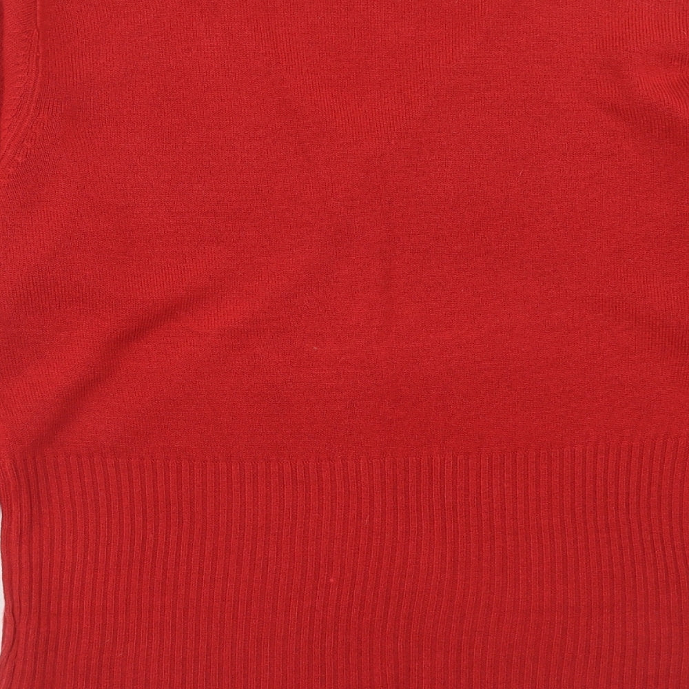 Womens UK Size XL Debbie Morgan Red Pullover Jumper