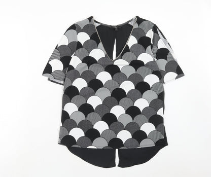 Womens UK Size 8 NEXT Black Basic Blouse