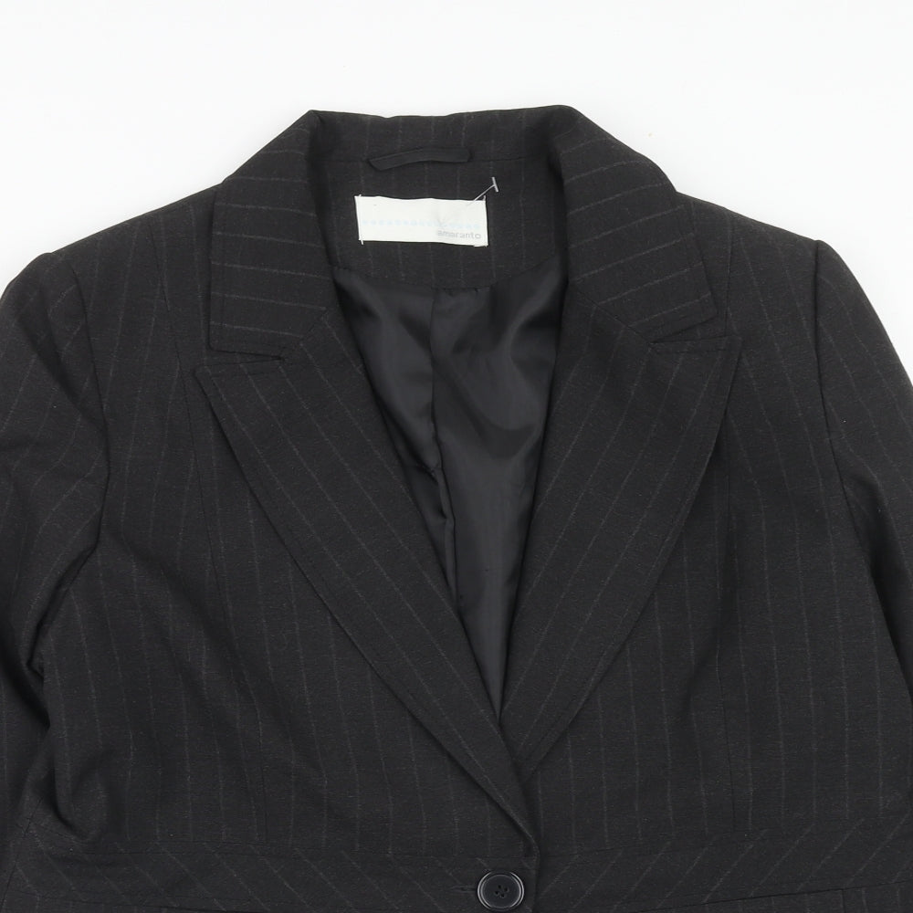 Womens UK Size 18 AMARANTO Plus Grey Suit Jacket