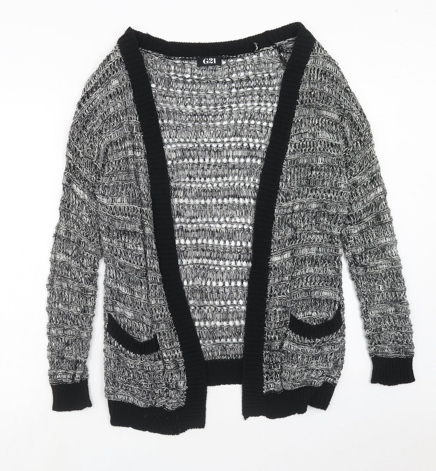 George Womens Grey V-Neck Acrylic Cardigan Jumper Size 10