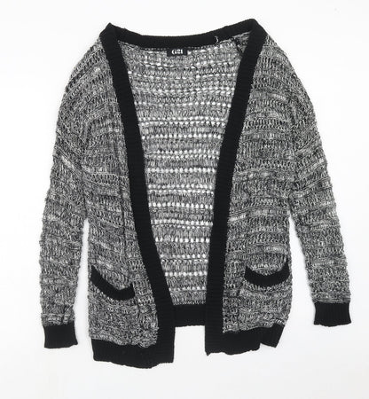 George Womens Grey V-Neck Acrylic Cardigan Jumper Size 10