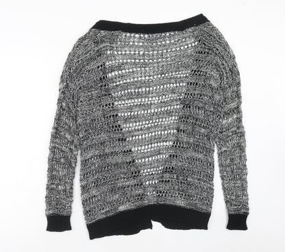 George Womens Grey V-Neck Acrylic Cardigan Jumper Size 10