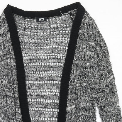 George Womens Grey V-Neck Acrylic Cardigan Jumper Size 10