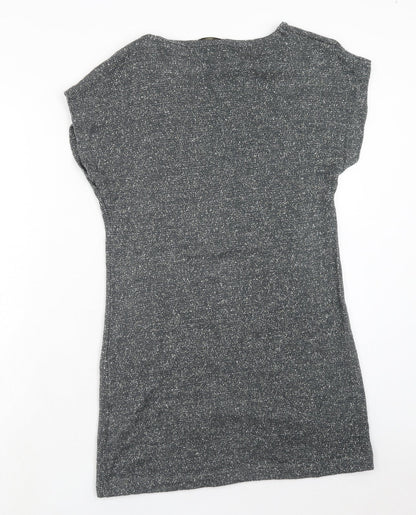 Original Womens Grey Acrylic A-Line Size M Round Neck Pullover