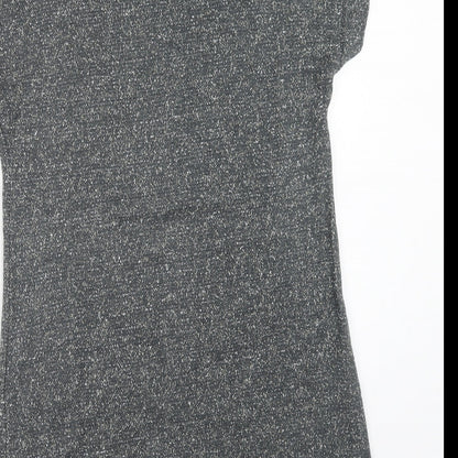 Original Womens Grey Acrylic A-Line Size M Round Neck Pullover