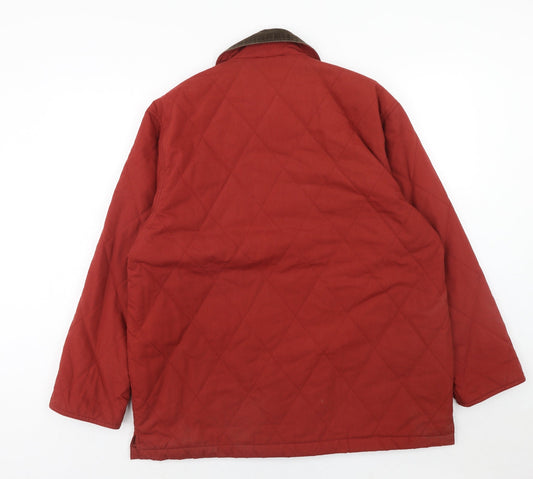 Berkertex Womens Red Jacket Size 14 Button - Size 14-16