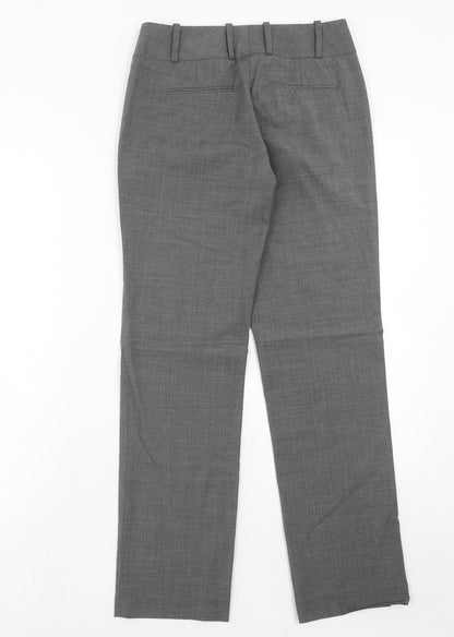 Brook Taverner Womens Grey Polyester Chino Trousers Size 30 in Regular Hook & Eye