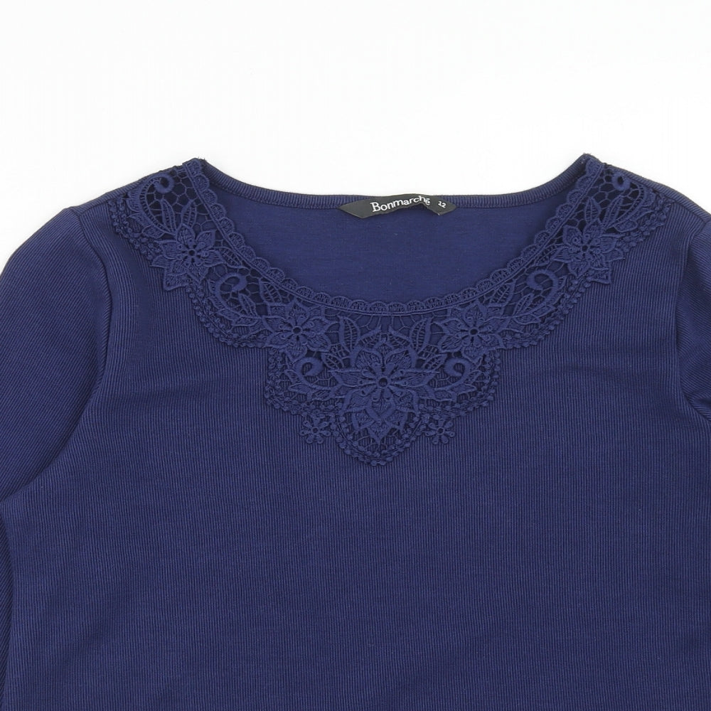 Womens UK Size 12 Bonmarché Blue Pullover Jumper