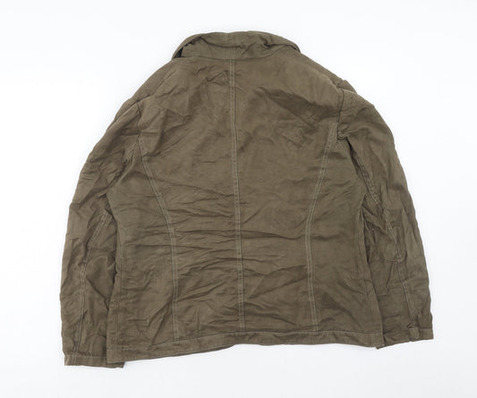 Gerry Weber Womens Brown Jacket Blazer Size 18 Button