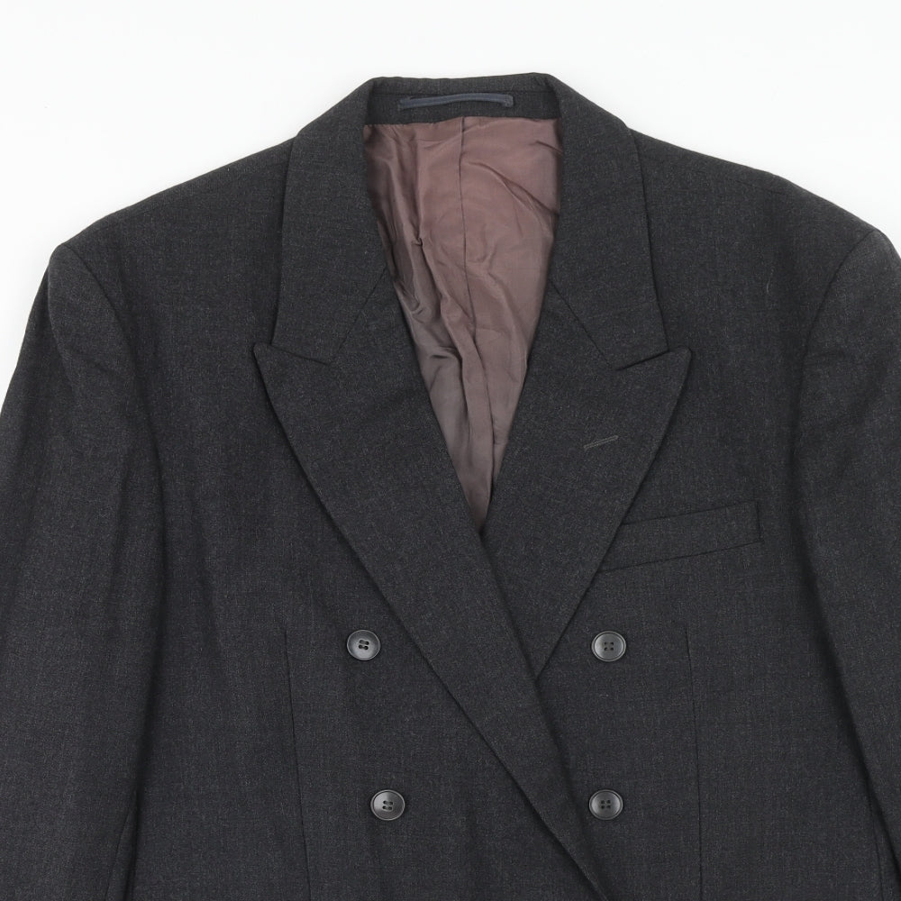Mens UK Size 40 Preworn Regular Grey Suit Jacket