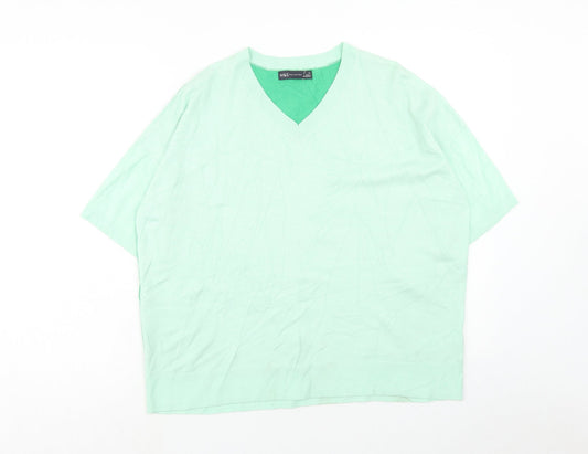 Womens UK Size 14 Marks and Spencer Green Pullover Jumper