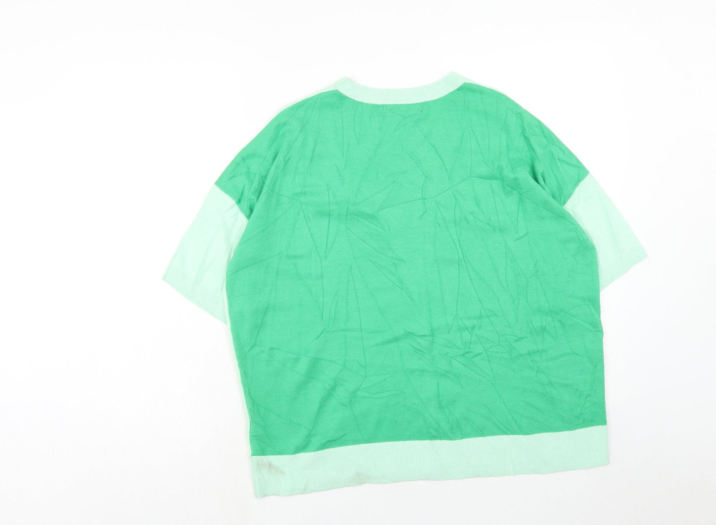 Womens UK Size 14 Marks and Spencer Green Pullover Jumper