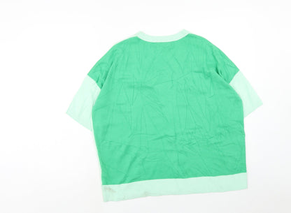 Womens UK Size 14 Marks and Spencer Green Pullover Jumper