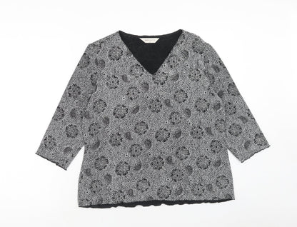 Womens UK Size M Bonmarché Black Basic Blouse