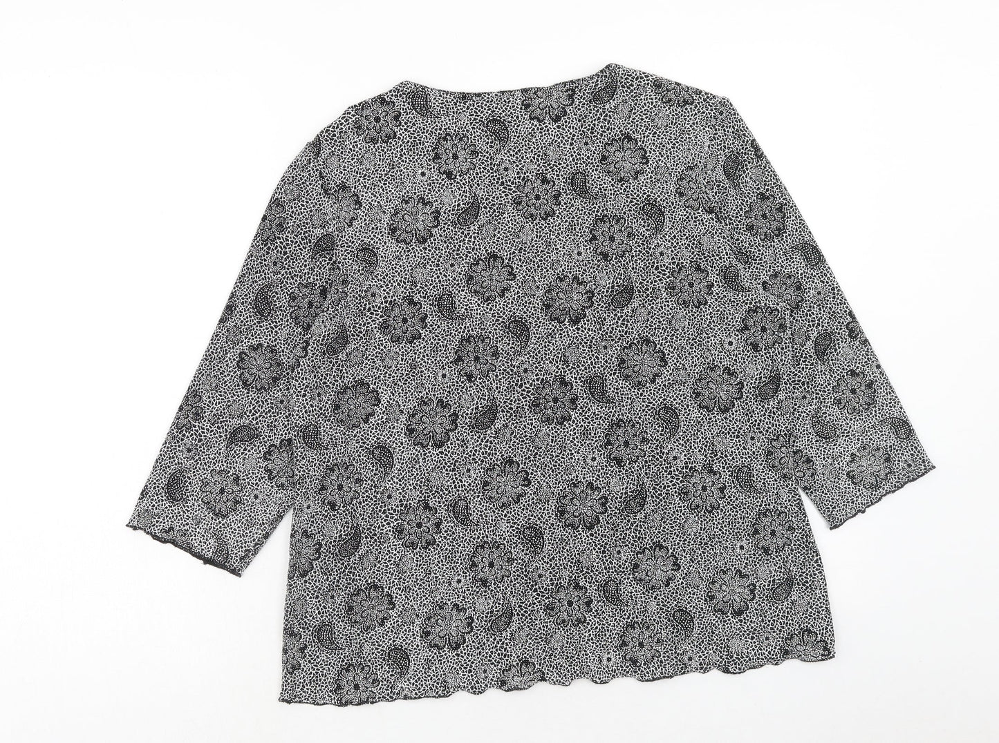 Womens UK Size M Bonmarché Black Basic Blouse
