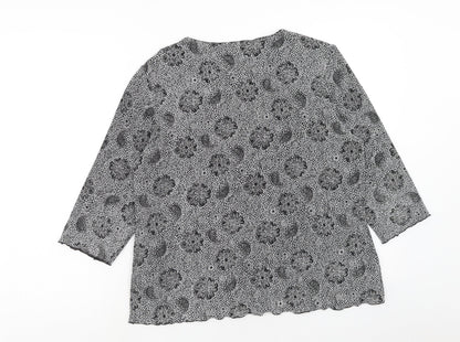 Womens UK Size M Bonmarché Black Basic Blouse