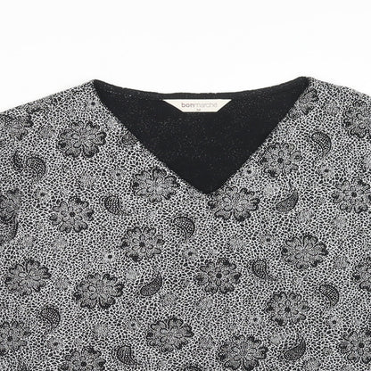 Womens UK Size M Bonmarché Black Basic Blouse