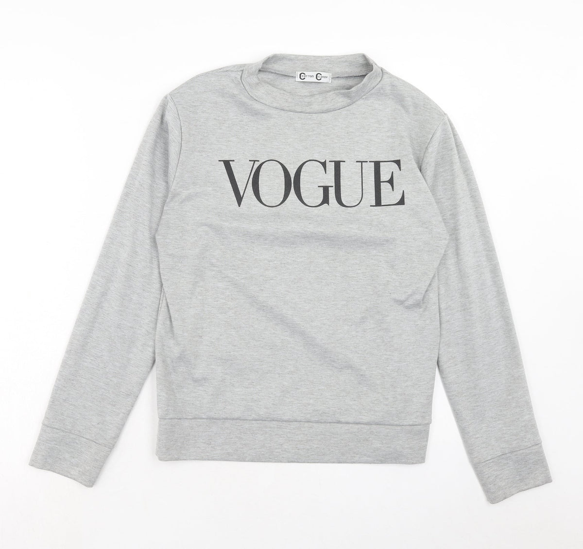 Cotton Candy Womens Grey Polyester Pullover Sweatshirt Size M Pullover - Vogue Size M-L