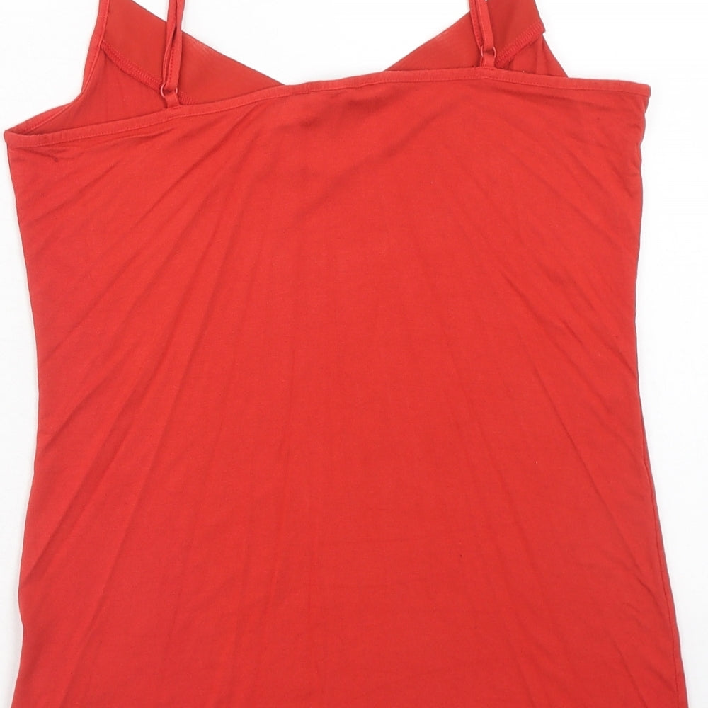 Womens UK Size 12 Marks and Spencer Red Basic Tank