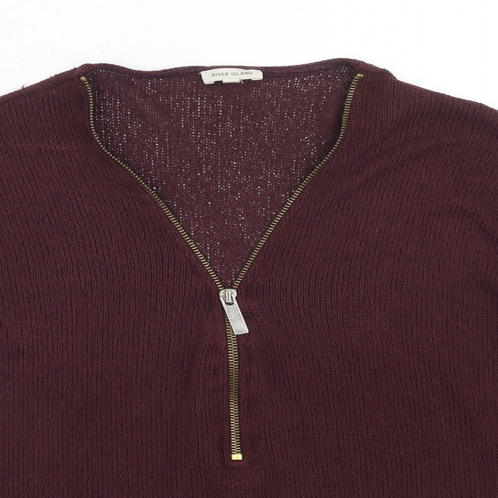 Womens UK Size 12 River Island Purple Pullover Jumper
