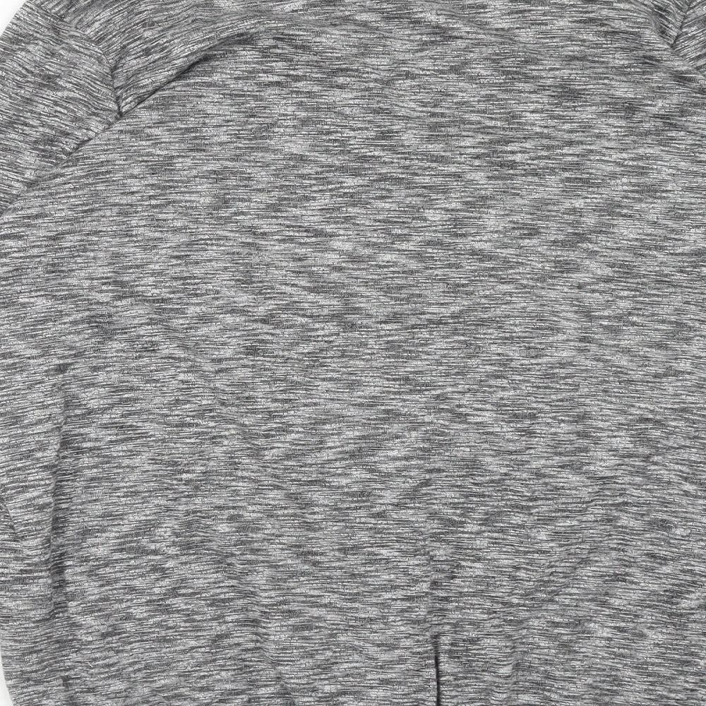 George Womens Grey Polyester Basic Blouse Size 10 V-Neck