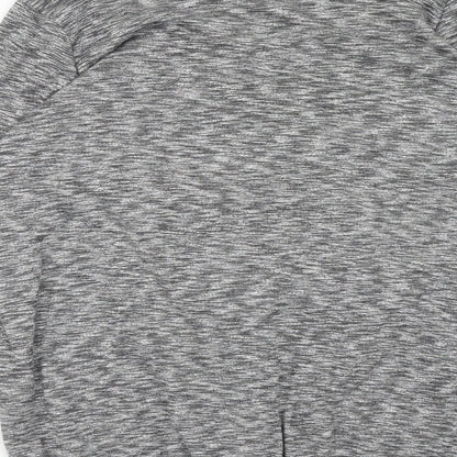 George Womens Grey Polyester Basic Blouse Size 10 V-Neck