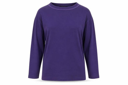 Paramor Womens Purple Boat Neck Polyester Pullover Jumper Size S