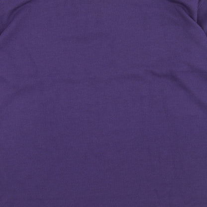 Paramor Womens Purple Boat Neck Polyester Pullover Jumper Size S
